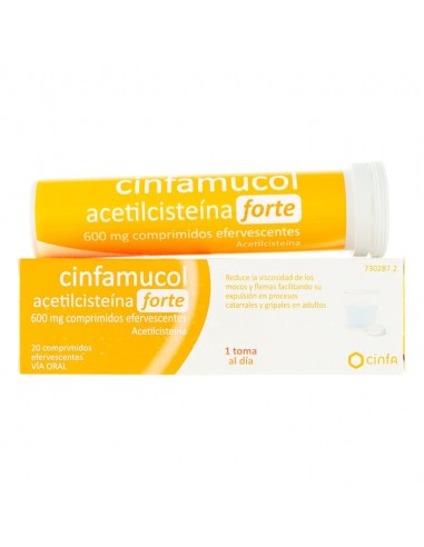 Cinfamucol Acetilcisteina Forte 600 Mg 20 Comprimidos Efervescentes