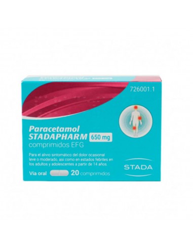 Paracetamol Stadapharm Efg 650 Mg 20 Comprimidos