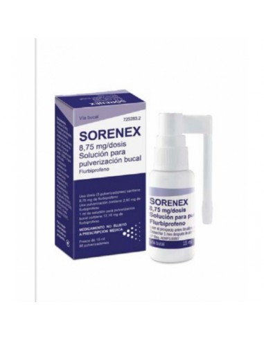 Sorenex 8,75 Mg/Dosis Solucion Para Pulverizacion Bucal 1 Frasco 15 Ml (88 Pulverizaciones)