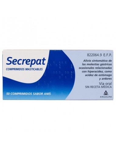 Secrepat 50 Comprimidos Masticables (Sabor Anis)