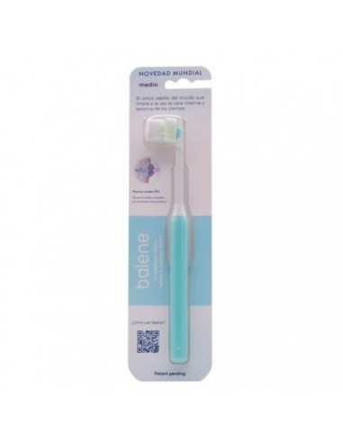 Cepillo Dental Adulto Balene 1 Unidad Medio Color Azul