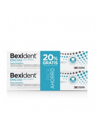 PACK DUPLO BEXIDENT ENCIAS PASTA 125ML+125 ML