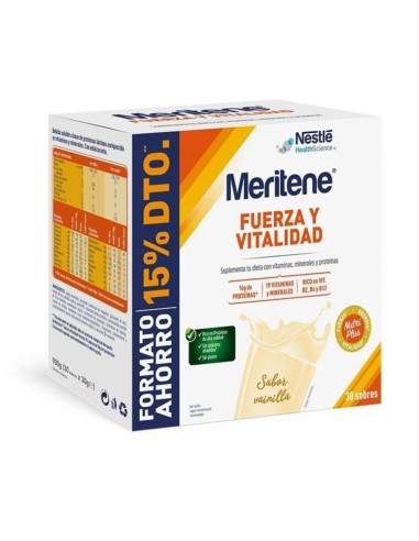 Pack Meritene Vainilla 30 Sobres 15% Descuento