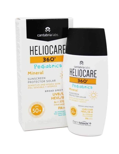 HELIOCARE 360º SPF 50+ PEDIATRICS MINERAL PROTECTOR SOLAR PIEL SENSIBLE Y ATOPICA 1 ENVASE 50 ml