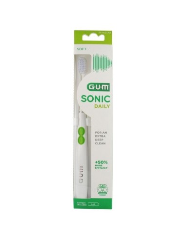 CEPILLO DENTAL SONICO GUM SONIC DAILY 1 UNIDAD COLOR BLANCO