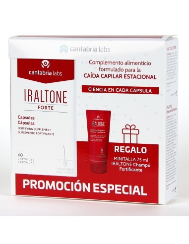 IRALTONE FORTE 60 CAPS+MINITALLA CHAMPU IRALTONE