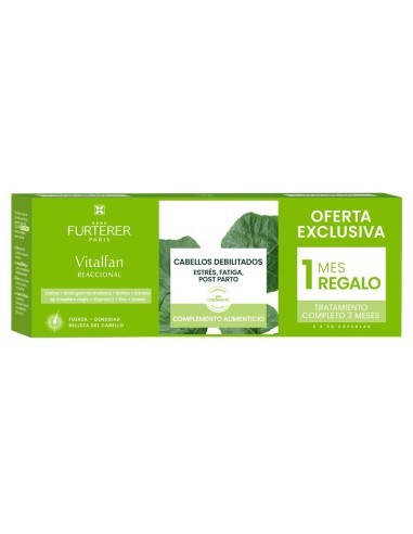 VITALFAN REACCIONAL RENE FURTERER 3 ENVASES 30 CAPSULAS