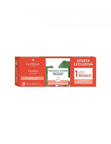 VITALFAN VITALIDAD CABELLO Y UÑAS RENE FURTERER 3 ENVASES 30 CAPSULAS