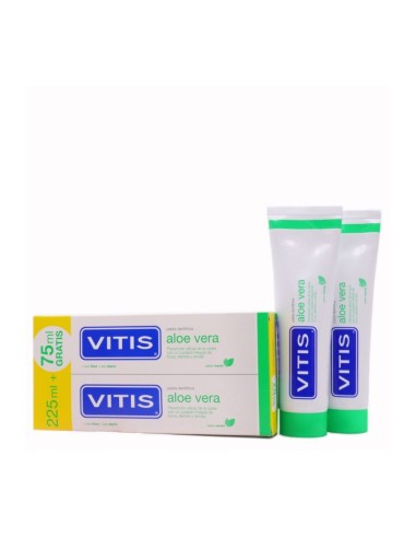 Vitis Aloe Vera Pasta Dentifrica 2 Envases 150 Ml Sabor Menta