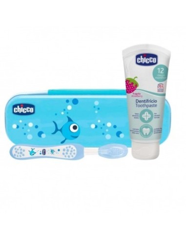 CHICCO SET HIGIENE DENTAL INFANTIL 6 - 36 MESES COLOR AZUL