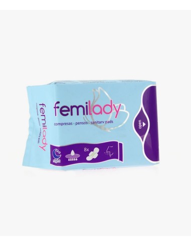 Compresas Higienicas Femeninas Femilady Noche 8 Unidades