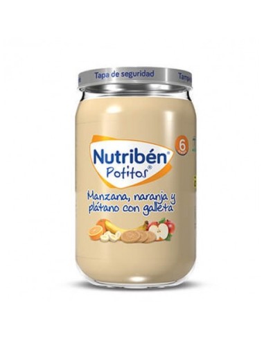 Nutriben Manzana Naranja Platano Y Galleta 1 Potito 235 G