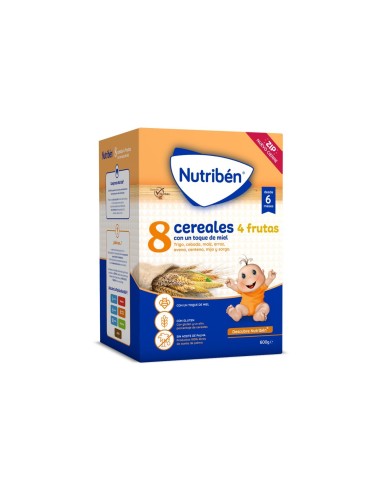 Nutriben 8 Cereales Y Miel 4 Frutas 1 Envase 600 G