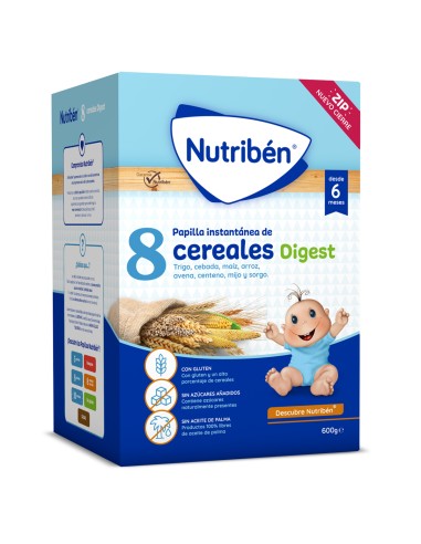 Papilla Nutriben 8 Cereales Digest 1 Envase 600 G