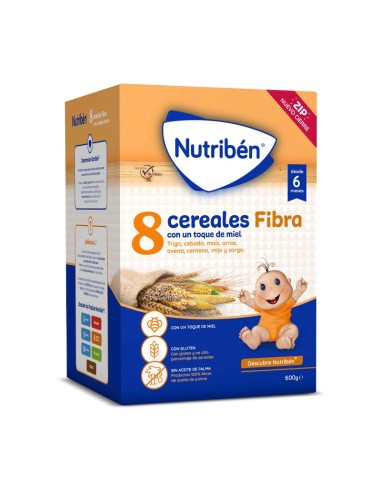 Nutriben 8 Cereales Y Miel Fibra 1 Envase 600 G