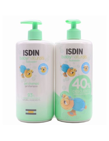 Duplo Isdin Baby Naturals Nutraisdin Gel-Champu 1 Envase 750 Ml +7 50Ml