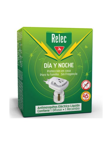 Relec Dia Y Noche Antimosquitos Electrico Liquido On Off 1 Difusor + Recambio