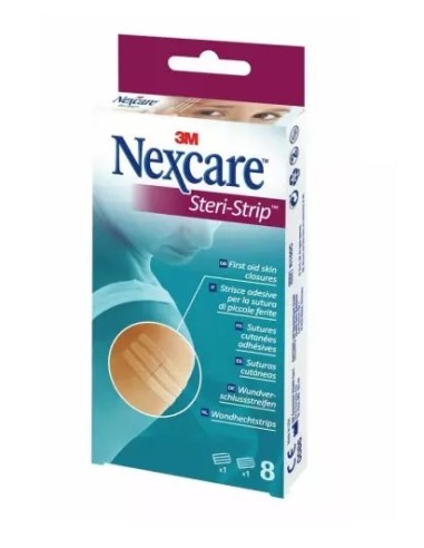 3M NEXCARE STERI STRIP SUTURA CUTANEA ESTERIL 3 UNIDADES 6 X 75 MM Y 5 UNIDADES 3 X 75 MM