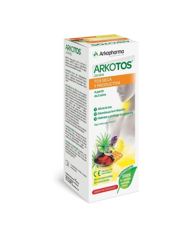 ARKOTOS TOS SECA Y PRODUCTIVA 1 ENVASE 140 ML SABOR FRUTOS ROJOS