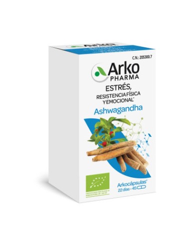 ARKOCAPSULAS ASHWAGANDHA BIO 45 CAPSULAS