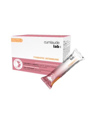 CUMLAUDE LAB: TYNBIOTIC INTIMMUNE 28 STICKS BUCODISPERSABLES 1,5 G SABOR NARANJA