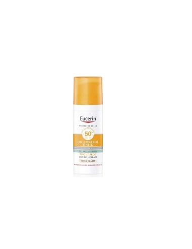 EUCERIN SUN PROTECTION SPF 50+ OIL CONTROL TINTED 1 TUBO 50 ML COLOR CLARO