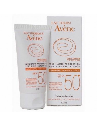 Avene Crema Mineral Muy Alta Proteccion Spf 50+ 1 Envase 50 Ml