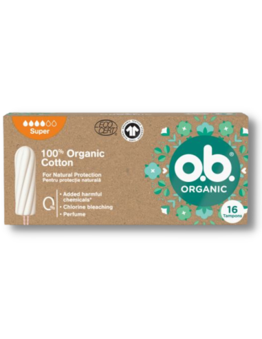 TAMPON O.B SUPER ORGABNIC COTTON 16UN