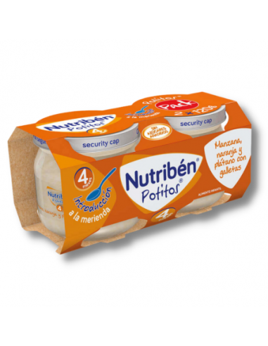 NUTRIBEN POTITOS PLATANO NARANJA Y GALLETA 2 ENVASES 190 G