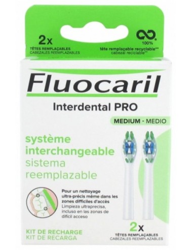 CEPILLO INTERDENTAL FLUOCARIL PRO MEDIUM 2 RECAMBIOS