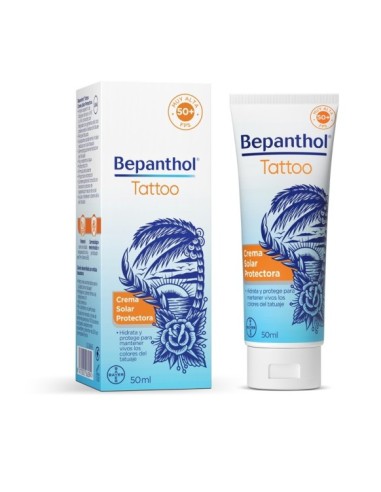 BEPANTHOL TATTOO CREMA SOLAR PROTECTORA SPF 50+ 1 TUBO 50 ML