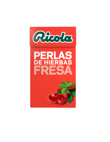 RICOLA PERLAS SIN AZUCAR 1 ENVASES 25 G SABOR FRESA