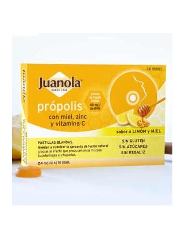 Juanola Propolis Pastillas Limon Miel 24 Pastillas