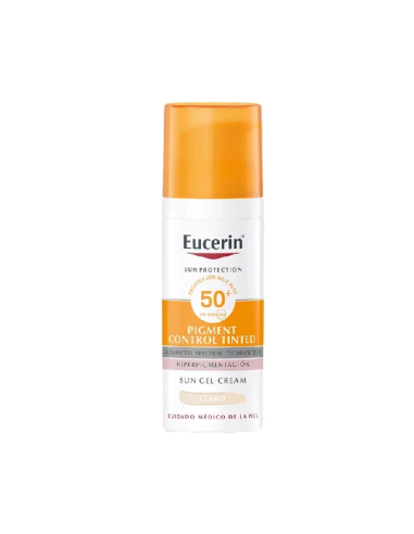 EUCERIN SUN PROTECTION SPF 50+ PIGMENT CONTROL TINTED 1 ENVASE 50 ML COLOR CLARO