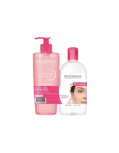 PACK BIODERMA SENSIBIO GEL MOUSSANT MICELAR 500ML + 500ML