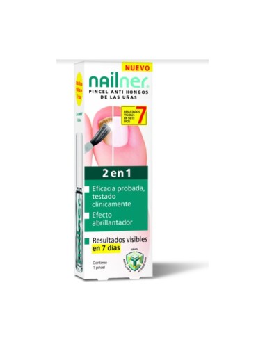 NAILNER PINCEL 2 EN 1 1 ENVASE 5 ML