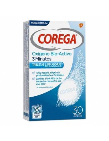 Corega Oxigeno Bio-Activo Limpieza Protesis Dental 30 Tabletas