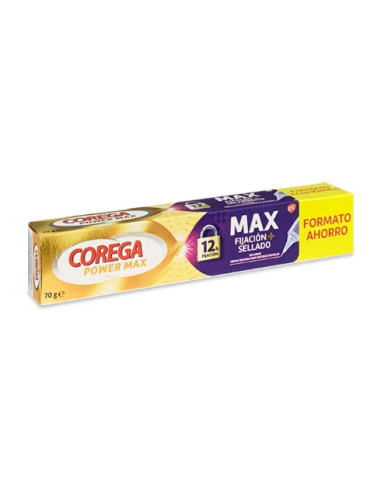 COREGA MAX FIJACION + SELLADO ADHESIVO PROTESIS DENTAL 1 ENVASE 70 G