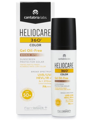 HELIOCARE 360º SPF 50+ COLOR GEL OIL-FREE PROTECTOR SOLAR 1 ENVASE 50 ML COLOR BRONZE INTENSE