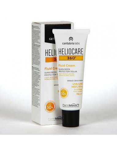 HELIOCARE 360º SPF 50+ FLUIDO CREMOSO SUNSCREEN PROTECTOR SOLAR FLUID CREAM 1 ENVASE 50 ML