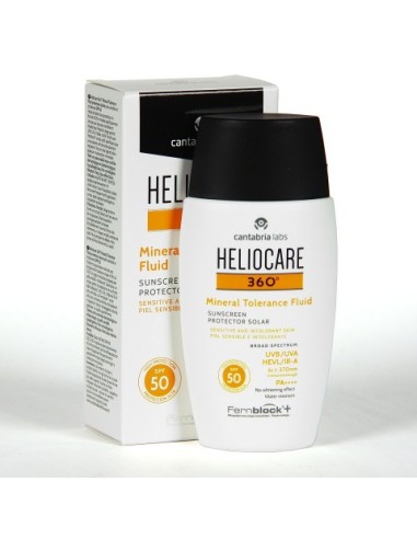 HELIOCARE 360º SPF 50 MINERAL TOLERANCE FLUID PROTECTOR SOLAR 1 ENVASE 50 ML