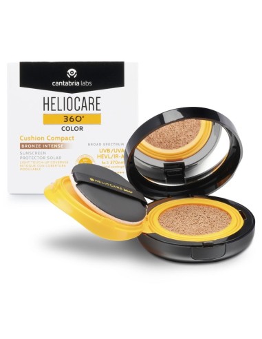 HELIOCARE 360º COLOR CUSHION COMPACT SPF 50+ PROTECTOR SOLAR 1 ENVASE 15 G COLOR BRONZE INTENSE