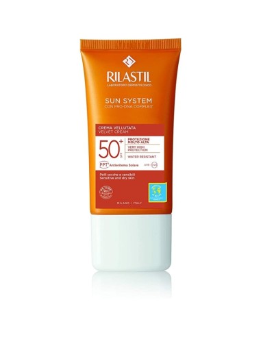 RILASTIL SUN SYSTEM 50+ CREMA VELVET 1 ENVASE 50 ML