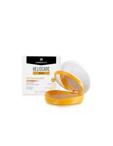 HELIOCARE 360º SPF 50+ OIL-FREE COMPACT PROTECTOR SOLAR 1 ENVASE 10 G COLOR BEIGE