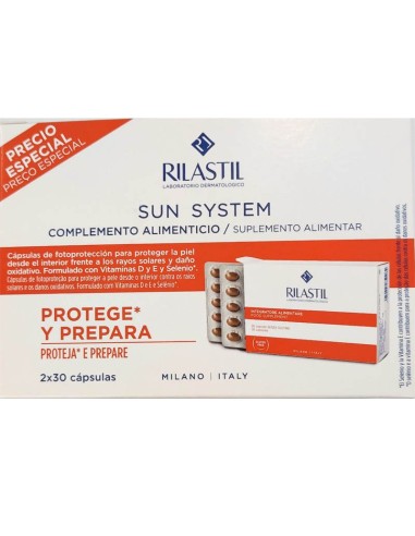 RILASTIL SUN SYSTEM COMPLEMENTO ALIMENTICIO 2X30 CAPSULAS