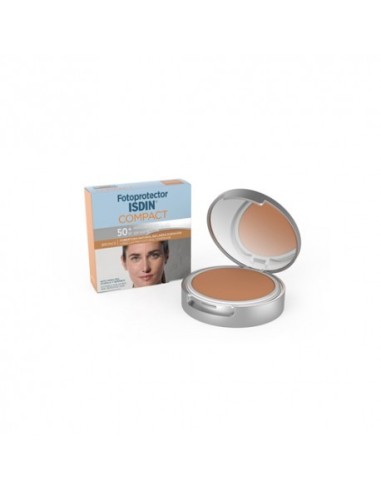 FOTOPROTECTOR ISDIN COMPACT SPF 50+ MAQUILLAJE COMPACTO OIL-FREE 1 ENVASE 10 G COLOR BRONCE