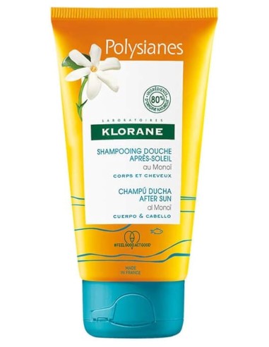 KLORANE POLYSIANES CHAMPU DUCHA AFTER SUN AL MONOI CUERPO Y CABELLO 1 ENVASE 200 ML