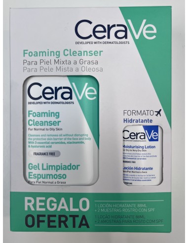 CERAVE PACK GEL LIMPIADOR ESPUMOSO + LOCION HIDRATANTE