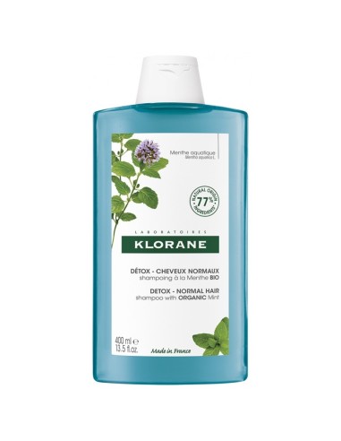 KLORANE CHAMPU A LA MENTA BIO 1 ENVASE 400 ML