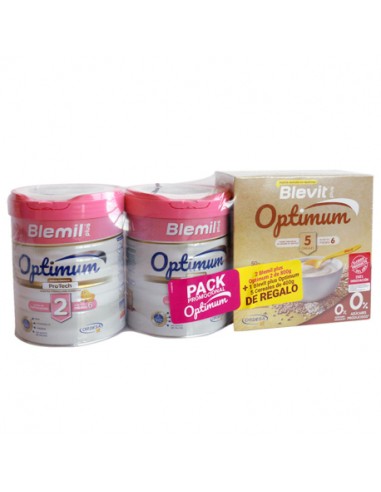 Blemil Plus Optimum 2 Pro Tech + Blemil Plus Optimum 5 Cereales 2 Envases 800 G + 1 Envase 400 G Pac